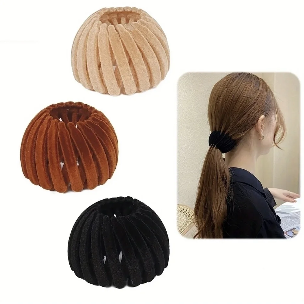 New 3pcs Spiral Hairpins Set Monochrome Sweet Hair Accessories, T1MIS